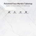 thumbnail image 5 of Alpha Joy Farmhouse Dining Table Set for 4, Faux Marble Rectangular Table with Solid Wood Paded Chairs, 5 of 11