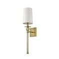 thumbnail image 6 of Z-Lite Mia Transitional Steel Wall Sconce in Rubbed Brass and Beige, 6 of 9