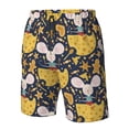 thumbnail image 4 of Balery Mouse Cheese Traje de Baño Estilo Hawaiano para Hombre, Shorts de Secado Rápido con Bolsillos-3X-Large, 4 of 6