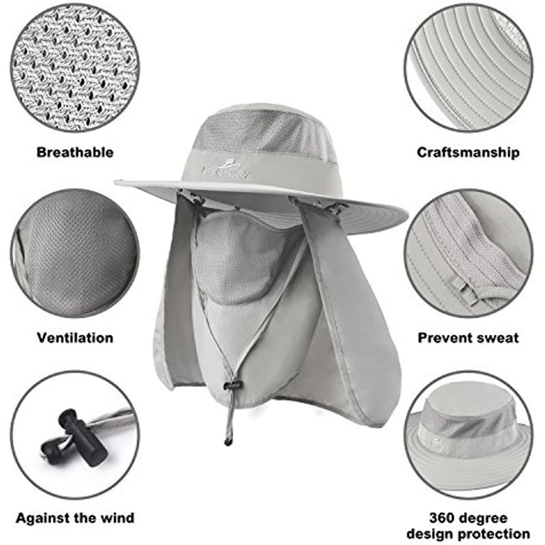 KOOLSOLY Nylon Fishing Hat,Sun Cap with UPF 50+ Sun Protection for Man and  Women