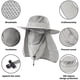 thumbnail image 4 of Sombrero de pescador, sombrero para el sol para hombre, sombrero para el sol de secado rápido para exteriores de verano, sombrero para el sol transpirable para pesca, sombrero con, 4 of 7