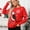 Red, variant on Women's Christmas Sweater Holiday Graphic Crew Neck Long Sleeve Knit Pullover Top Beige L