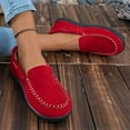 thumbnail image 2 of YLYL Men's Moccasin Loafers Warm Fuzzy Comfy Fluffy Slip on Arch Support Indoor Outdoor House Shoes, 2 of 9