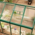 thumbnail image 4 of 6x8 FT Greenhouse, Easy Assembly Aluminum Polycarbonate Greenhouses for Outdoors with Roof Vent and Ground Nails, Heavy Duty Aluminum Walk-in Greenhouse for Backyard, Sliding Lockable Door, Green, 4 of 6