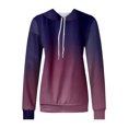 thumbnail image 3 of Mujeres Casual Gradiente Impresión Con Capucha Manga Larga Cordón Cobertura Tops Sudadera Con Capucha Fridja  hj4993, 3 of 4