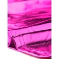 thumbnail image 5 of DARING DIVA Women's Metallic Cropped Top One Shoulder Blouse S Hot Pink, 5 of 6