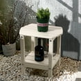 thumbnail image 3 of LovoIn Patio Garden Side Table With 2 Layer Storage,Outdoor End Tables for Your Adirondack Chair - White, 3 of 9