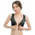 thumbnail image 2 of CHUANK Women‘s Posture Bra Back Support Front Closure Wireless Lace Cotton Flesh color 6L, 2 of 3