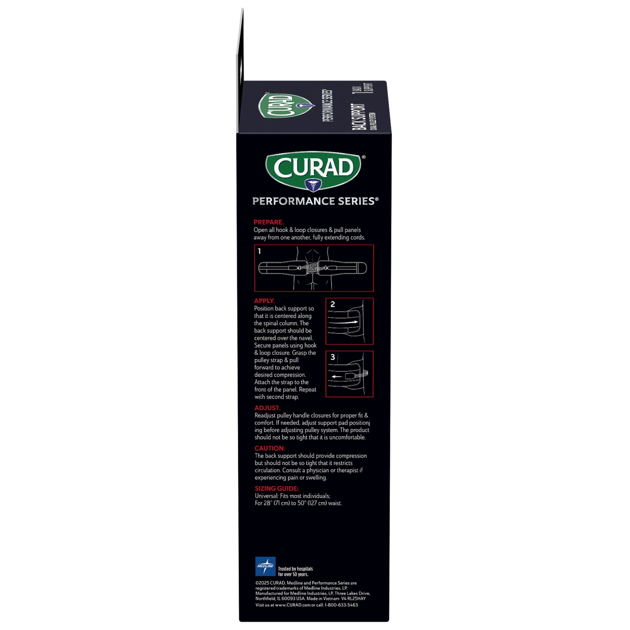 CURAD® Performance Series® Back Support, Dual-Pulley System, Universal