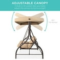 Best Choice Products 3Seat Outdoor Converting Canopy Swing Glider
