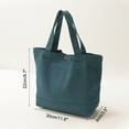 thumbnail image 2 of Unique Bargains Sac Fourre-Tout en Toile avec Poignée Sac à Main Réutilisable Sacs de Magasinage Bleu Lot de 2, 2 of 5