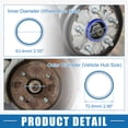 thumbnail image 6 of Car Hub Centric Rings OD 72.6mm to ID 63.4mm Hub Centric Rings Wheel Bore Center Spacer Aluminum Alloy Blue (Set of 4), 6 of 7