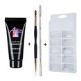 thumbnail image 1 of Nail Gel Set UV LED Nail Gel Set Nail Extension Gel Kit Clear Acrylic False Nail Tips Double End Nail Pusher Nail Pen for Quick Nail Extension Salon Nail Tool Kit, 1 of 8