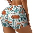 thumbnail image 2 of Kdxio Cute Tableware Print Workout Shorts for Women Seamless Soft Smooth Gym Yoga Scrunch Active Shorts, 2 of 9