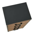 thumbnail image 7 of Household Essentials Dresser Tower Chest of Drawers Black Oak Wood Grain with 4 Brown Strorage Drawers, 7 of 7