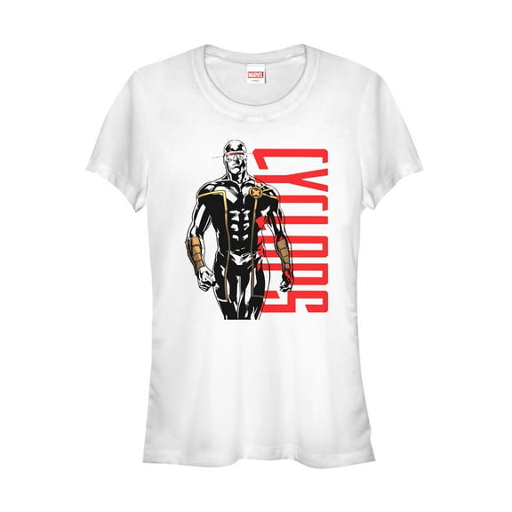 Junior's Marvel X-Men Cyclops Portrait Graphic Tee White Large