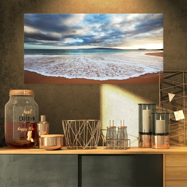 Bord de Mer Profond avec Nuages et Vagues - Impression sur Toile