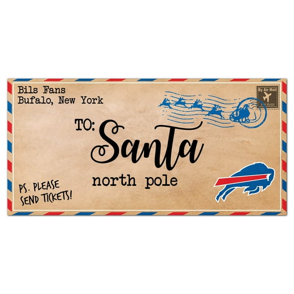 Buffalo Bills 6'' x 12'' Letter to Santa Sign