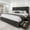 Dark Grey, variant on Breltam Upholstered Platform Bed with Storage, Queen Bed with Headboard, Dark Grey