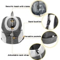 thumbnail image 3 of Hamiledyi Dog Carrier Backpack, Comfortable Doggy Front Backpack Pet Puppy Carrier Travel Pack with Breathable Head Out Design and Padded Shoulder for Walking Biking Hiking Camping Outdoor, 3 of 7