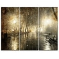 thumbnail image 1 of Tableau à toile imprimée Design Art Photographie paysage Allée en nuit avec lumières, 1 of 2