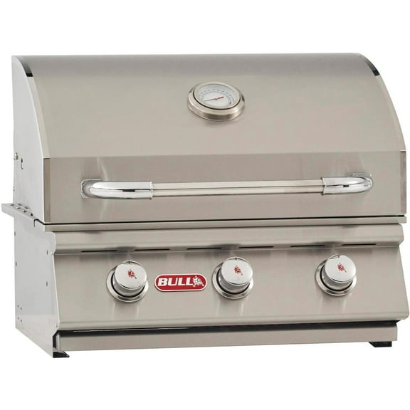 Bull Steer Premium 25-Inch 3-Burner Built-In Propane Gas Grill - 69008