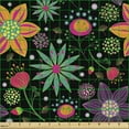 thumbnail image 2 of Ambesonne Floral Fabric by the Yard Upholstery, Summer Flowers Exotic Feels, 1 Yard, Multicolor, 2 of 5