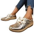 thumbnail image 2 of IEMIEMIEM Women's Retro Sneakers Fashion Vintage Trendy Walking Shoes Athletic Non-Slip Lace-Up Casual Comfort Low Top Tennis Shoes Gold 5.5 Wide, 2 of 9
