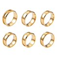 thumbnail image 1 of 6 piezas joyería que hace anillos de dedo acanalados anillos de acero inoxidable núcleo en blanco, 1 of 5