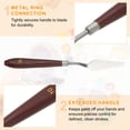 thumbnail image 5 of 5pcs Palette Knife Painting Tool 2.4" x 0.87" Stainless Steel Art Spatula Pallet knife Scrapers Tools with Plastic Handle for Acrylic Oil Canvas Mixing Spreading, Red/Silver, 5 of 7