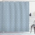thumbnail image 1 of Ambesonne Damask Shower Curtain, Symmetrical Old Flowers, 69"Wx75"L, Slate Blue Ivory, 1 of 2
