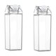 thumbnail image 2 of ¡Descuento del Día!, Botella de agua de cartón de leche Botella de leche transparente Botella de plástico transparente portátil 2 piezas Akmoler, 2 of 9