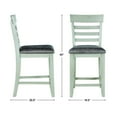 thumbnail image 4 of Steve Silver Hyland Stone Gray and Charcoal Wood 7-Piece Dining Set with Server, 4 of 13