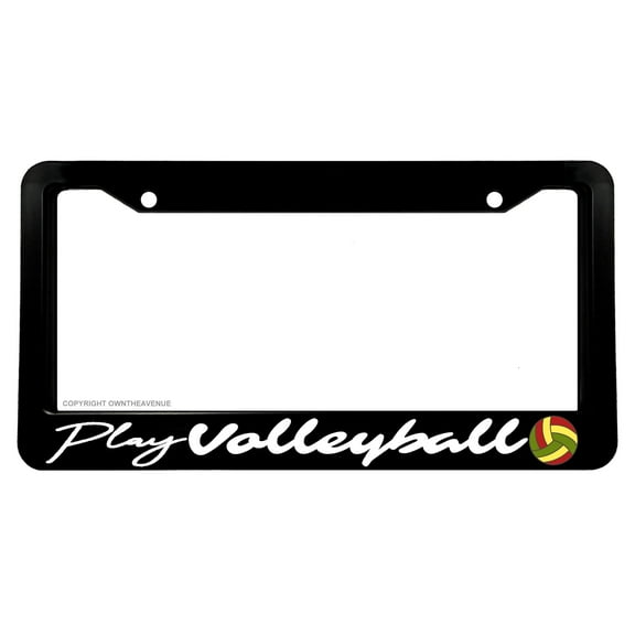 Play Volleyball Sports Outdoors Beach Ocean Car Truck License Plate Frame