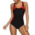 thumbnail image 2 of Sociala Women's Color Block Sports One-Piece Swimsuit Athletic Swimwear, 2 of 4