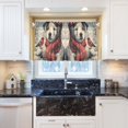thumbnail image 6 of Wobogo Winter Dog Kitchen Curtains 2 Piece Set Farmhouse Country Style Light Filtering Small Window Drapes Suitable for Bathroom Laundry Room and RV 27x36in, 6 of 9