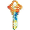 Orange Splash Design SC1 Key Blank