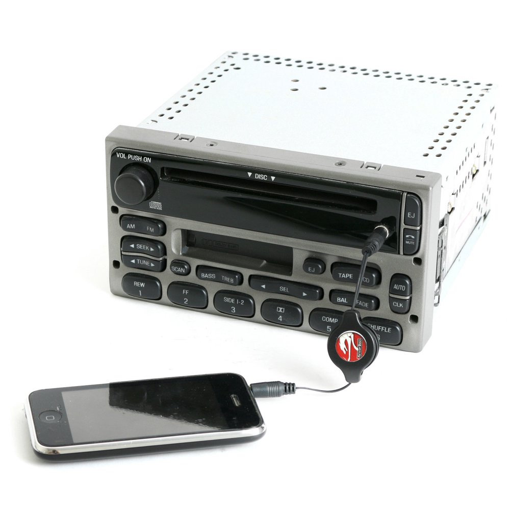 Ford 0204 Explorer Sport Trac Radio AMFM CD Cassette w Aux Input 3L2T