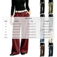 thumbnail image 3 of Smsaxvxz Womens Baggy Fashion Dress Pants Lightweight Pleated Wide Leg Pants Casual Loose Trousers White L, 3 of 8