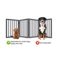 thumbnail image 5 of Algherohein Dog Gate for Inside,Freestanding Pet Gate for Doorways,24" Gray, 5 of 12