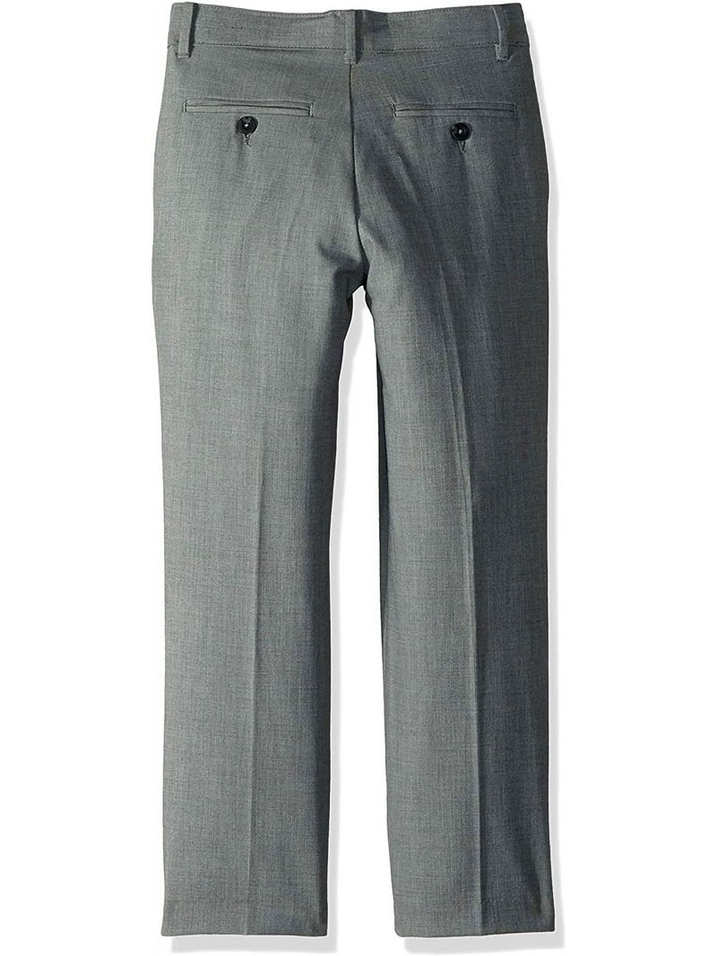 IZOD Boys Bi-Stretch Flat Front Dress Pant 14 Sharkskin