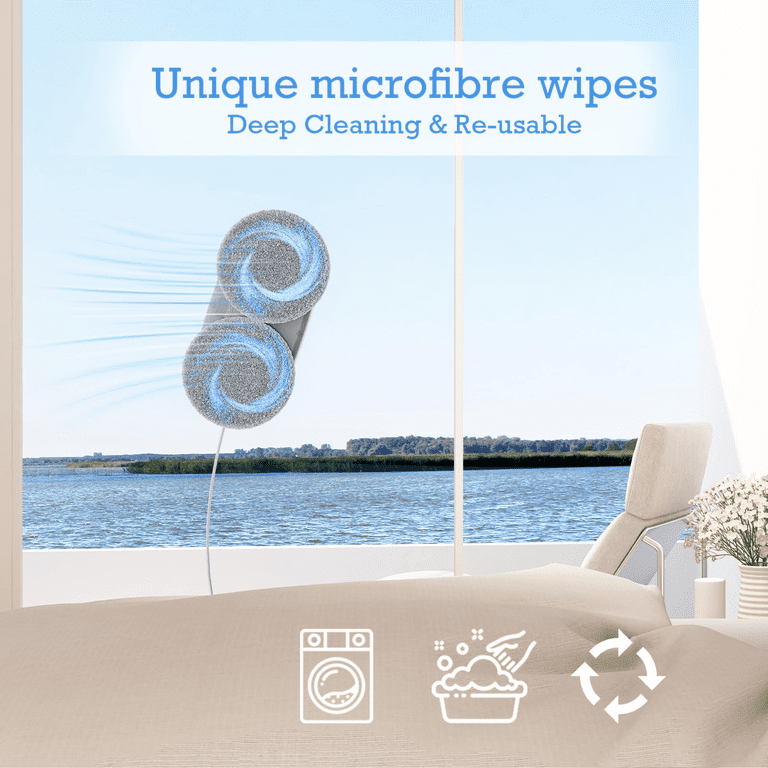Tosima W2 Window Cleaner Robot, Automatic Cleaning with