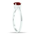 thumbnail image 2 of SZUL Women's Princess Cut Garnet and Diamond Classic Band in 10K White Gold, 2 of 5
