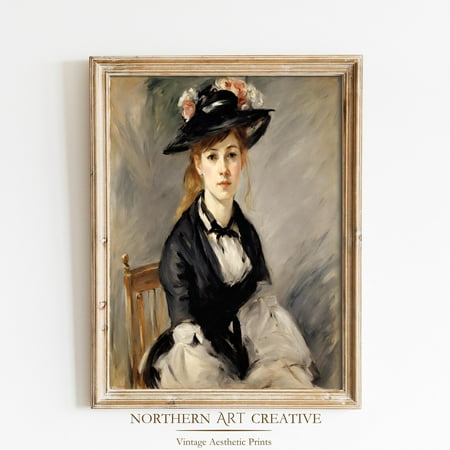 Woman'S Portrait 19Th Century Wall Art, Vintage Decoration, Print Home Decor #2327, Unframed Poster Size 8x12