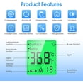 thumbnail image 3 of Termómetro de frente para adultos, termómetro médico de frente con pantalla LCD, termómetro sin contacto para bebés, niños, adultos, termómetro infrarrojo con alerta de fiebre, 99 datos registrados, 3 of 8