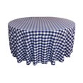 thumbnail image 1 of LA Linen TCcheck132R-RoyalK50 Nappe à Carreaux en Polyester, Blanc & Bleu Royal - 132 Po. Rond, 1 of 3
