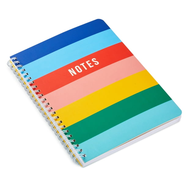 Hallmark Spiral Notebook, Wide Rainbow Stripe, 100 pages - Walmart.com