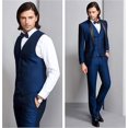 thumbnail image 3 of Mens 3 Piece Suit Shawl Lapel One Button Tuxedo Premium Dinner Jacket Vest Pants Set, 3 of 5