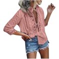 thumbnail image 1 of Moda de verano para mujer, camiseta de manga 3/4, blusa de encaje Sexy, camisa suelta informal Fridja  hj350, 1 of 9