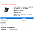 thumbnail image 2 of Cabin Air Filter - Compatible with 2018 - 2023 Audi Q5 2.0L 4-Cylinder 2019 2020 2021 2022, 2 of 2